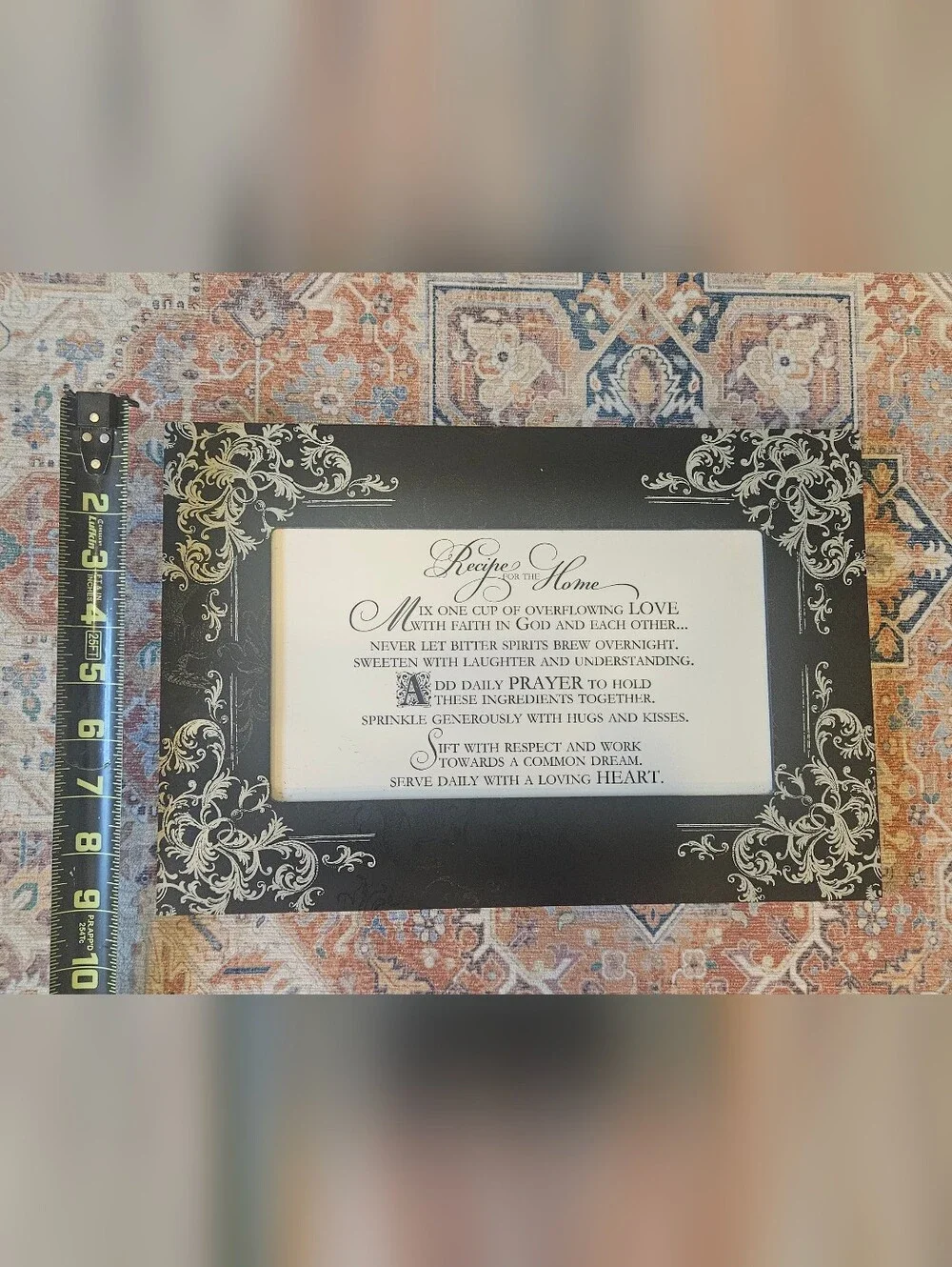 Classic Black Decorative Picture Recipe For LOVE WEDDING GIFT